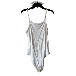 wild fable White Ribbed Tank Bodysuit